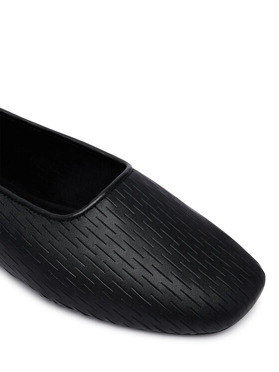 Calvin Klein Ballerine Calvin Klein Oblique Ballerina Cut Lth HW0HW03033 Nero