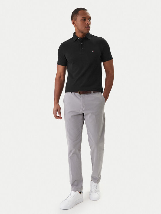 Tommy Hilfiger Tommy Hilfiger Polo marškinėliai 1985 MW0MW17771 Juoda Slim Fit