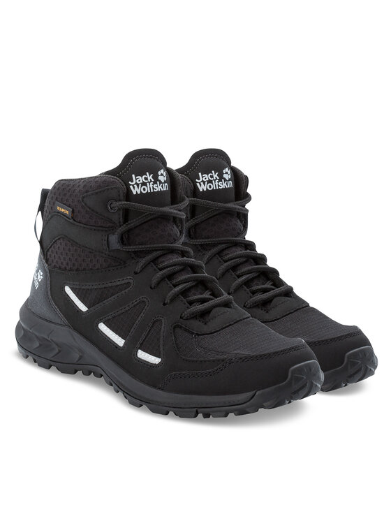 Jack Wolfskin Trekingová obuv Jack Wolfskin Woodland 2 Texapore Mid W 4051331 Šedá