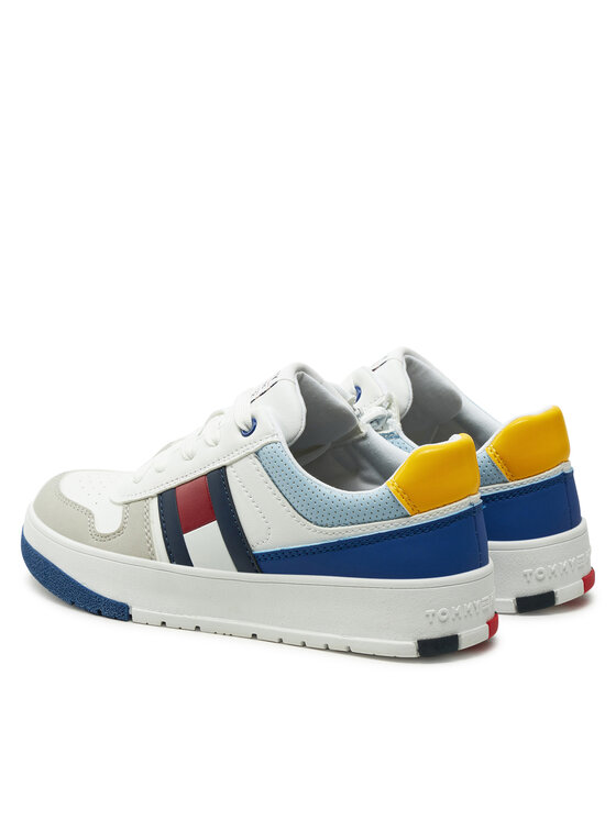 Tommy Hilfiger Сникърси Tommy Hilfiger Flag Low Cut Lace-Up Sneaker T3X9-33863-1269 S Бял