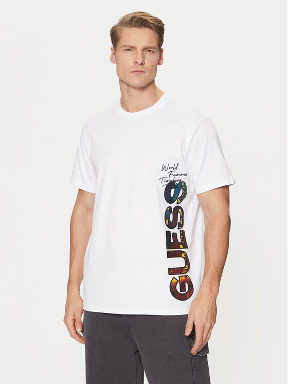 Guess Guess Marškinėliai M5RI01 KCHA1 Balta Regular Fit