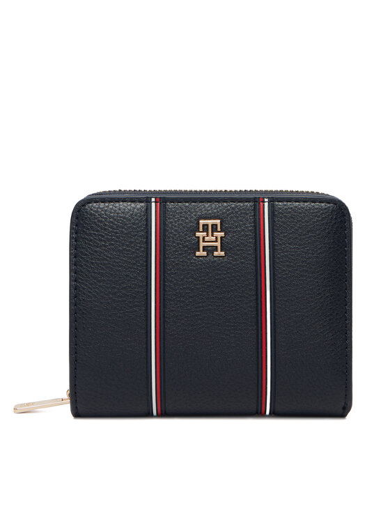 Tommy Hilfiger Πορτοφόλι Tommy Hilfiger Th Icon Med Za W/Flap Corp AW0AW18653 Σκούρο μπλε