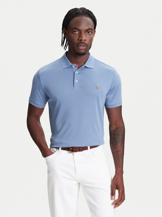 Polo Ralph Lauren Polo Ralph Lauren Поло 710704319169 Голубий Custom Slim Fit