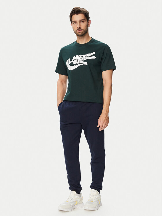 Lacoste Lacoste Camiseta TH9990 Verde oscuro Classic Fit