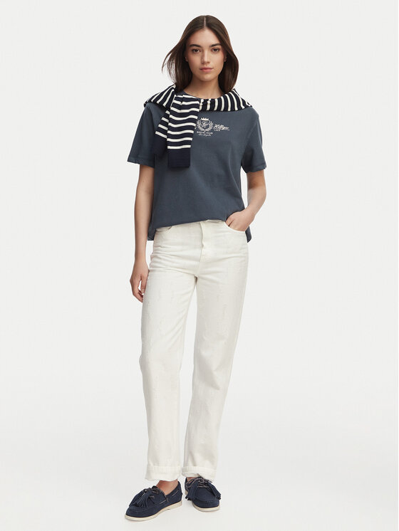 Tommy Hilfiger Tommy Hilfiger Camiseta Crest WW0WW48713 Azul marino Relaxed Fit