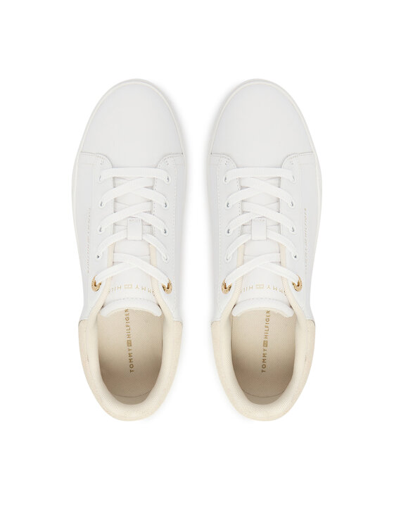 Tommy Hilfiger Sneakers Tommy Hilfiger Casual Cupsole Sneaker FW0FW09020 Alb