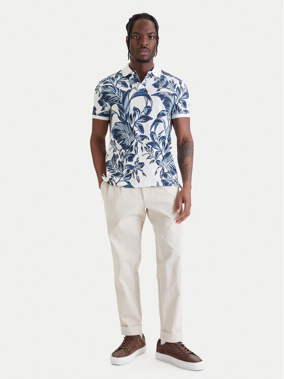 Tommy Hilfiger Tommy Hilfiger Polo Floral Aop MW0MW43125 Azul Regular Fit