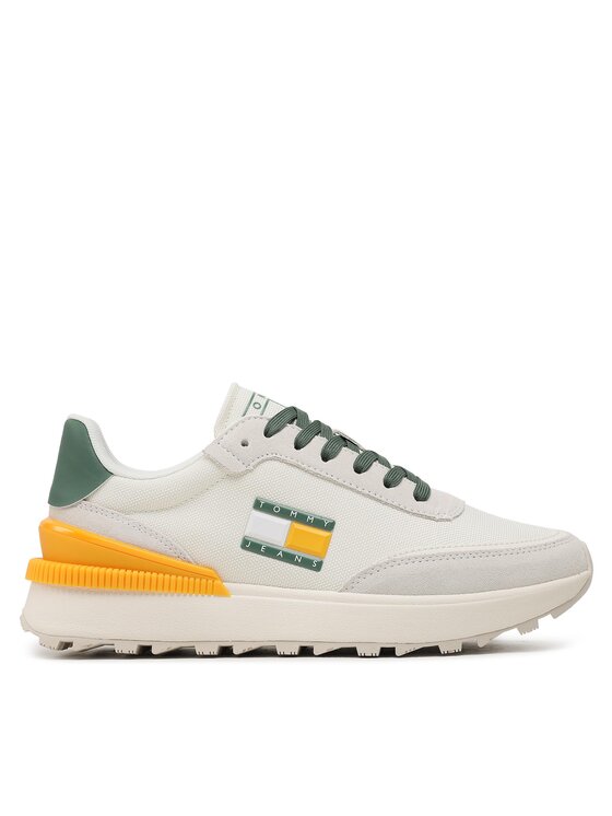 Sneakersy Tommy Jeans Tjm Tech Runner Metalic Mix EM0EM01300 Béžová ...