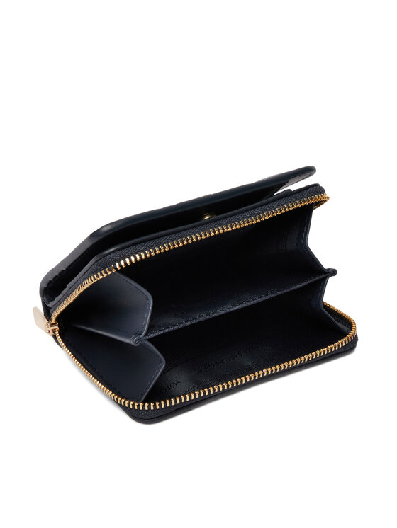 Tommy Hilfiger Portafoglio Tommy Hilfiger Th Icon Med Za W/Flap Corp AW0AW18653 Blu scuro