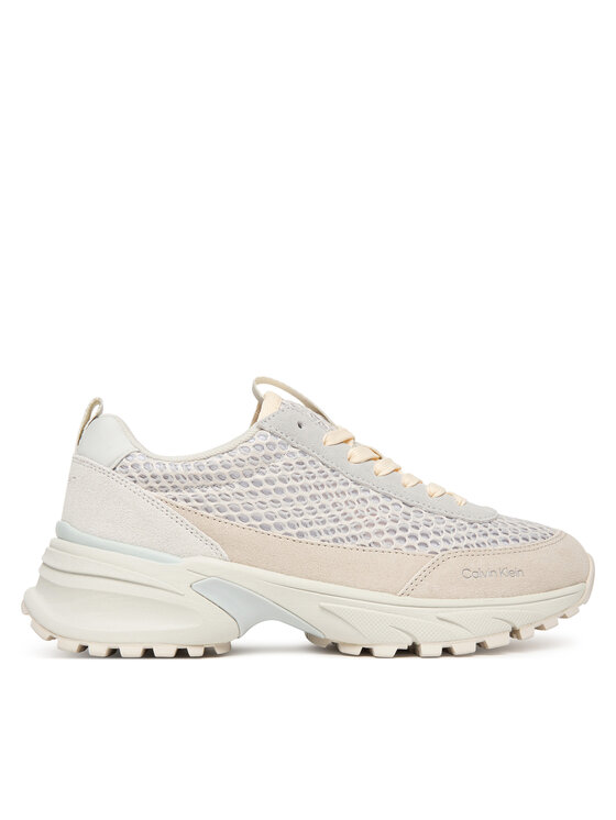 Calvin Klein Sneakersy Calvin Klein Hike Runner Lace Up Techmix YW0YW02030 Écru