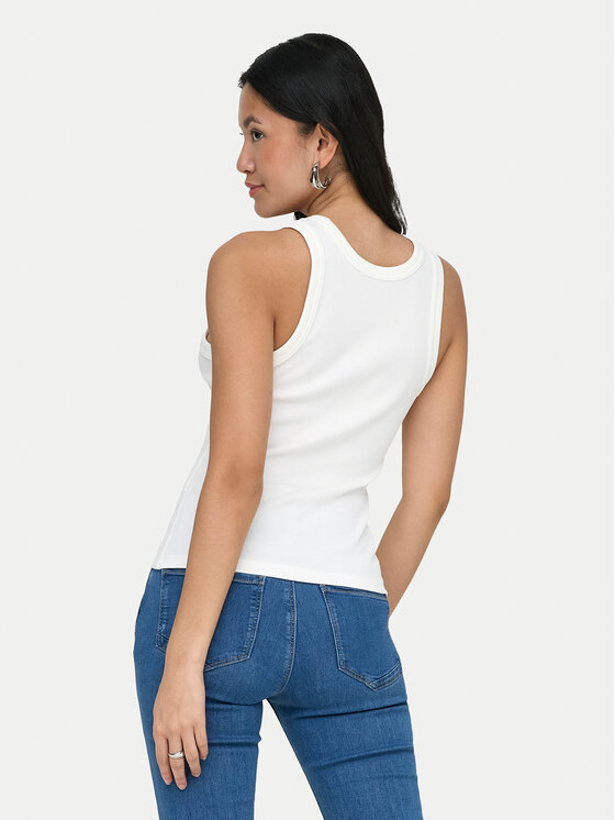 ONLY ONLY Топ Val 2-Way 15371705 Білий Slim Fit