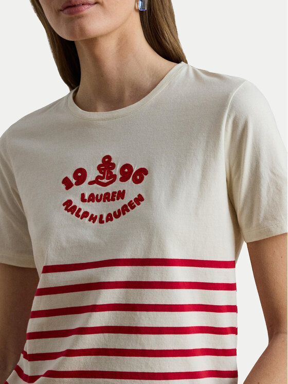 LAUREN RALPH LAUREN LAUREN RALPH LAUREN Camiseta 200B21056002 Écru Relaxed Fit