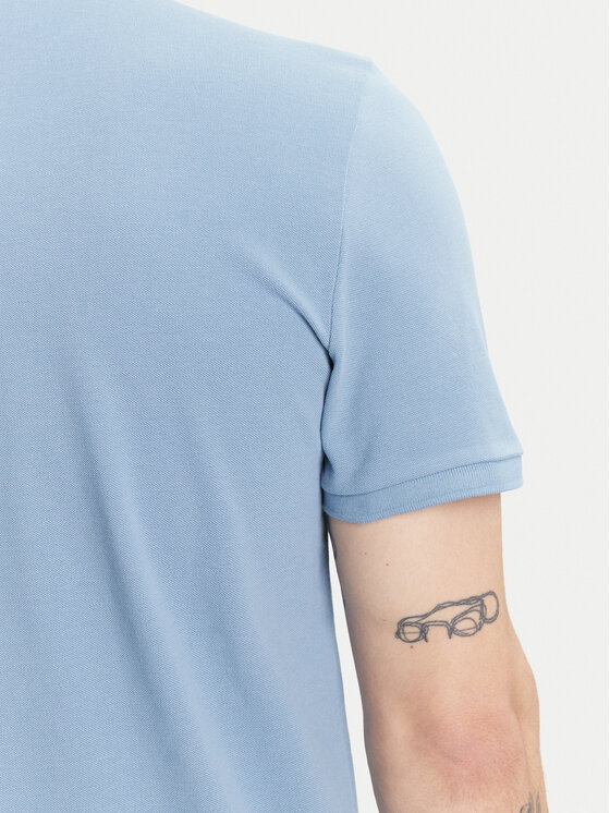 Moose Knuckles Moose Knuckles Поло Everett M34MT712 Голубий Slim Fit