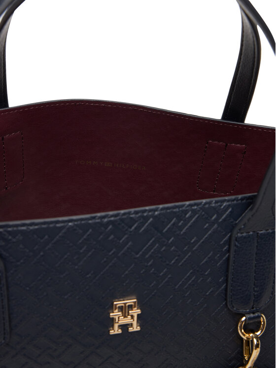 Tommy Hilfiger Torebka Tommy Hilfiger Th Icon Satchel Mono AW0AW18123 Granatowy