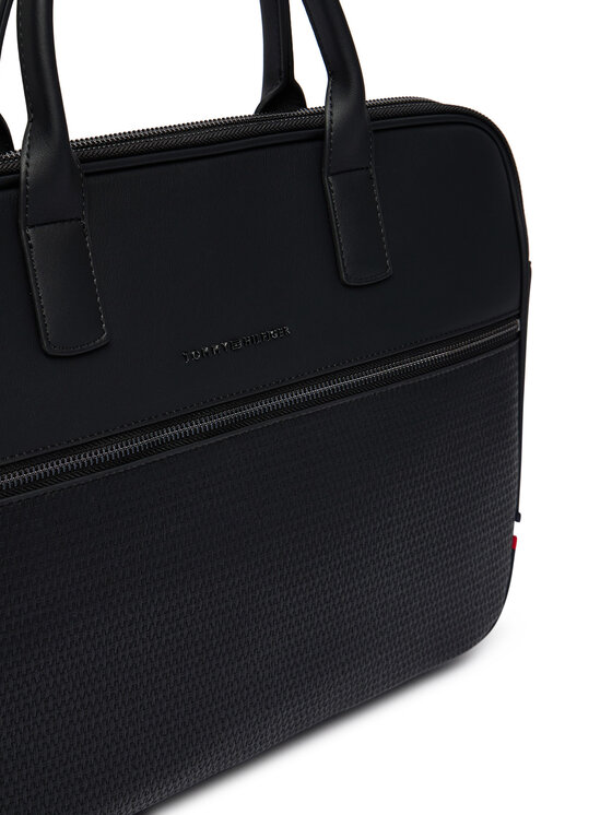 Tommy Hilfiger Torba na laptopa Tommy Hilfiger Th Woven Computer Bag AM0AM14094 Czarny