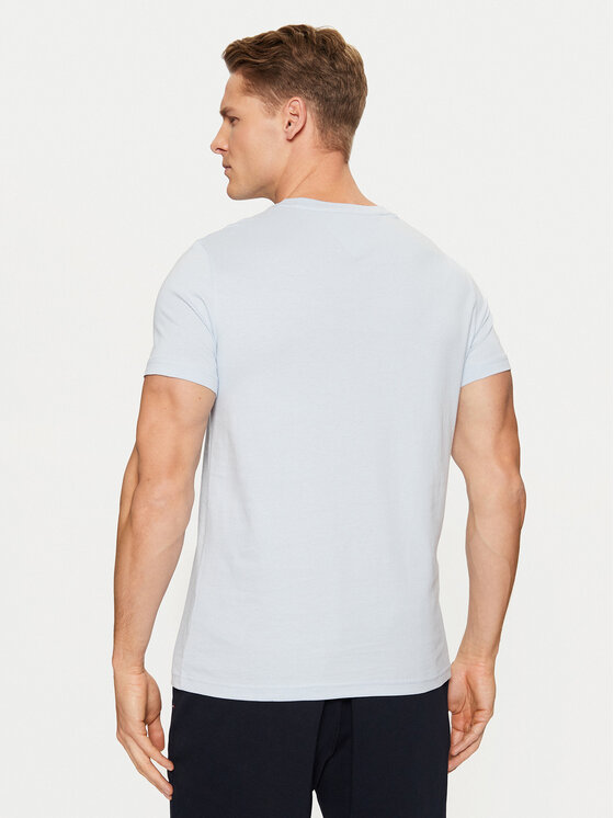 Tommy Hilfiger Tommy Hilfiger Camiseta Tommy Logo MW0MW11797 Azul claro Slim Fit
