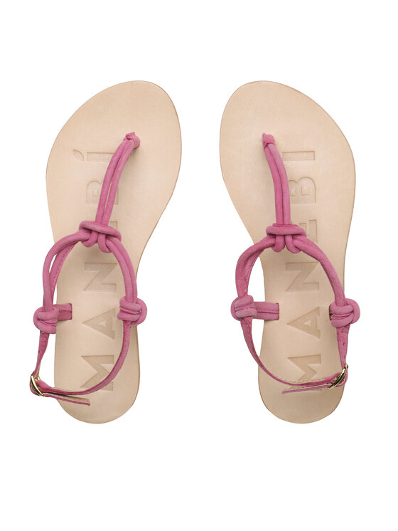 Manebi Босоніжки Manebi Suede Leather Sandals V 1.8 Y0 Рожевий