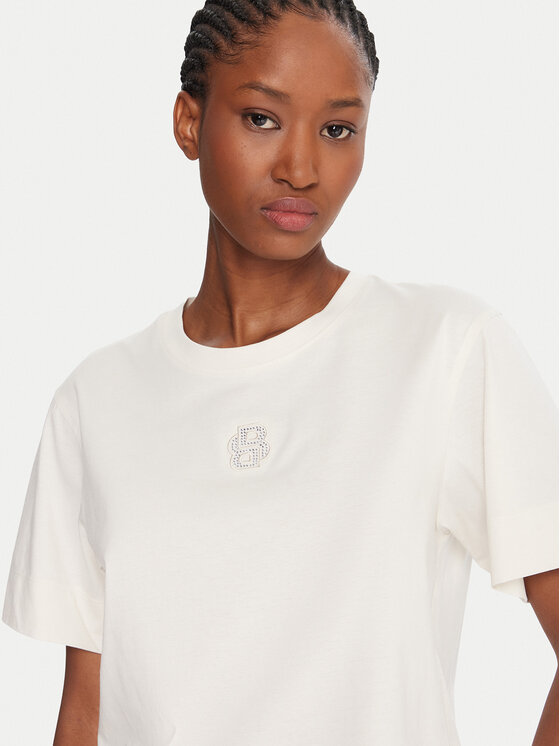 BOSS BOSS Camiseta Elpha 50551443 Crema Regular Fit
