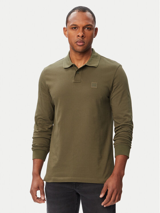 BOSS BOSS Поло Passerby 50507704 Хакі Slim Fit