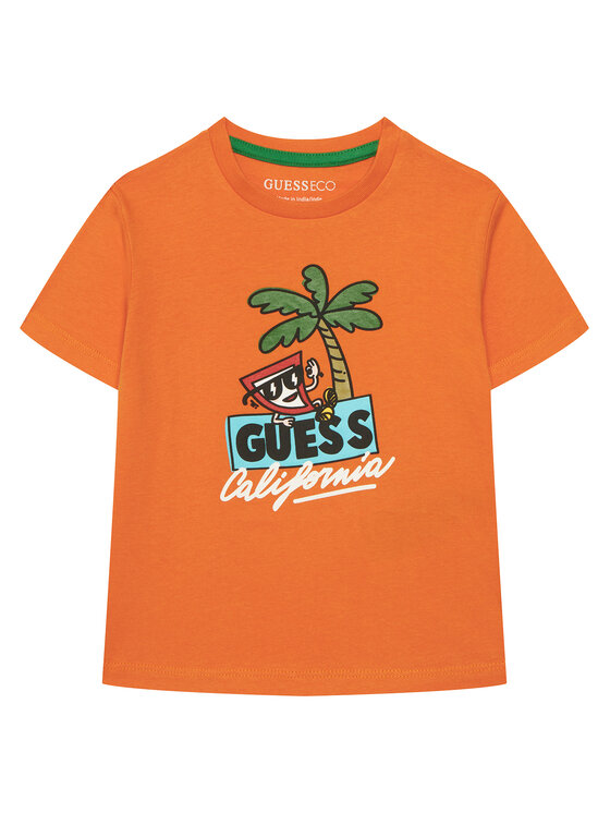 Guess Guess Camiseta N6GI12 K8HM4 Naranja Regular Fit