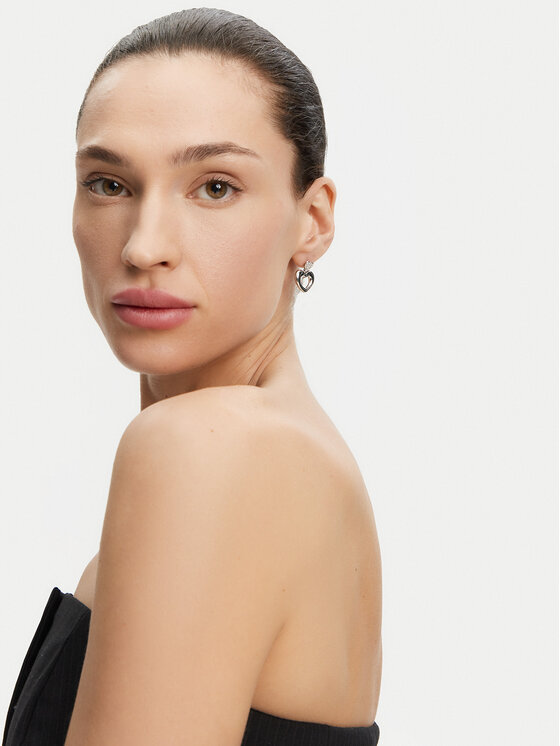 Guess Naušnice Guess JUBE05209JW Stříbrná