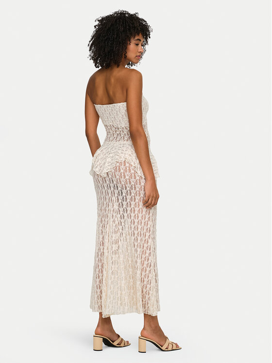ONLY ONLY Marškinėliai Aya 15375823 Kreminė Slim Fit