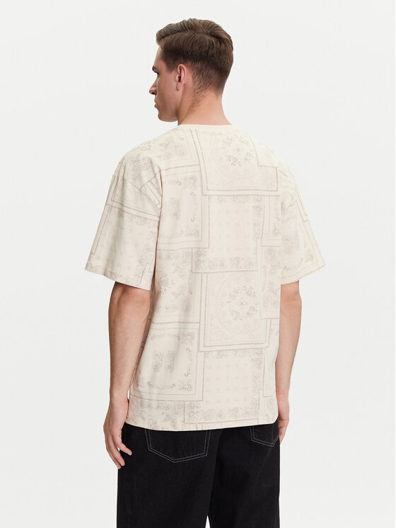 Karl Kani Karl Kani T-shirt Small Signature Paisley PD00005342 Beige Relaxed Fit