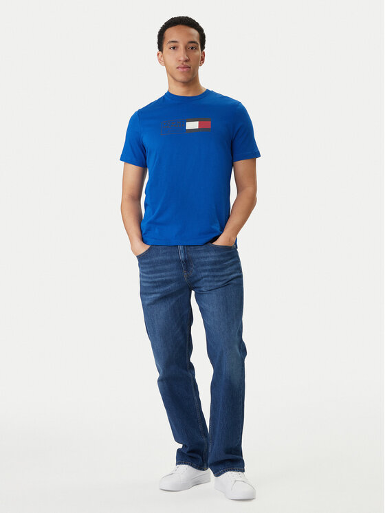 Tommy Hilfiger Tommy Hilfiger Camiseta Brand Love Box MW0MW42366 Azul Regular Fit