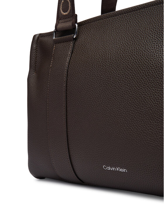 Calvin Klein Borsetta Calvin Klein Webbing Adj Strap Tote LV04F3644G Marrone
