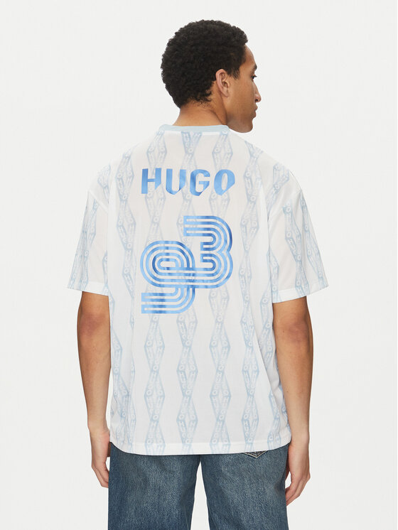HUGO HUGO Футболка Notbal 50536080 Білий Oversize