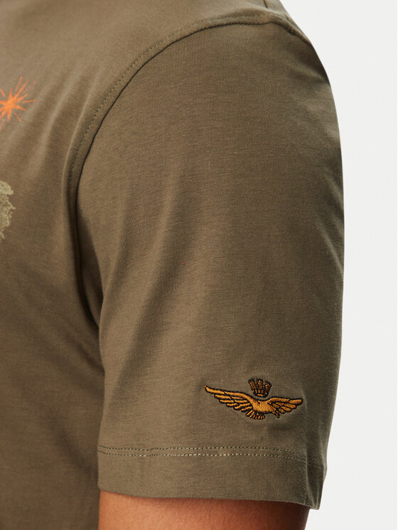 Aeronautica Militare Aeronautica Militare Camiseta 262TS2579UJ00750 Caqui Regular Fit