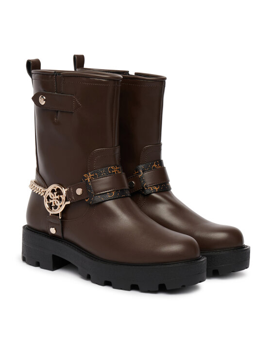 Guess Botki Guess FLFYAZ ELE10 Brązowy