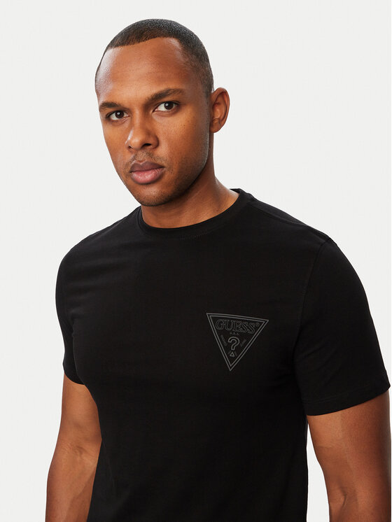 Guess Guess T-Shirt M6BI49 K6186 Μαύρο Slim Fit