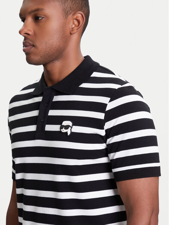 KARL LAGERFELD KARL LAGERFELD Pólóing 745023 553231 Fekete Regular Fit