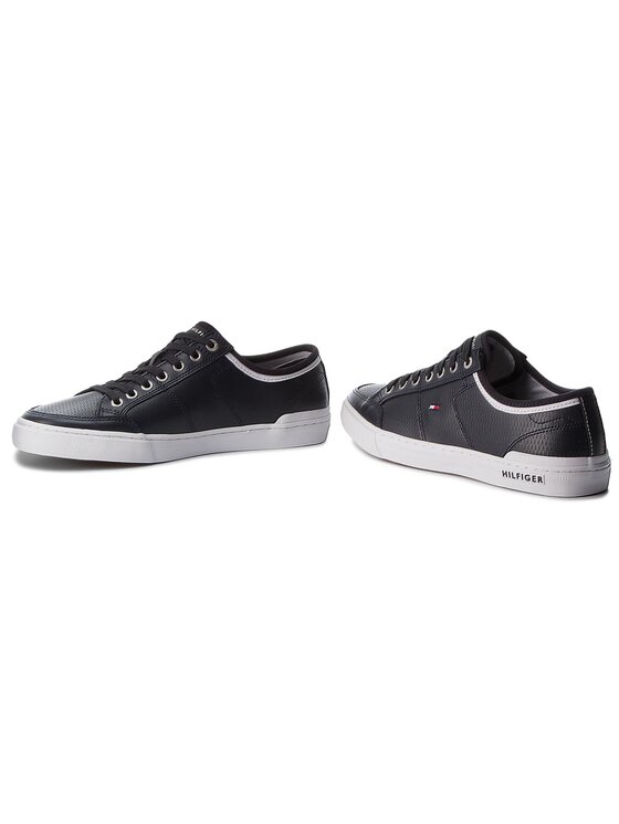 Tommy Hilfiger Sneakersy Tommy Hilfiger Core Corporate Leather Sneaker FM0FM01497 Granatowy