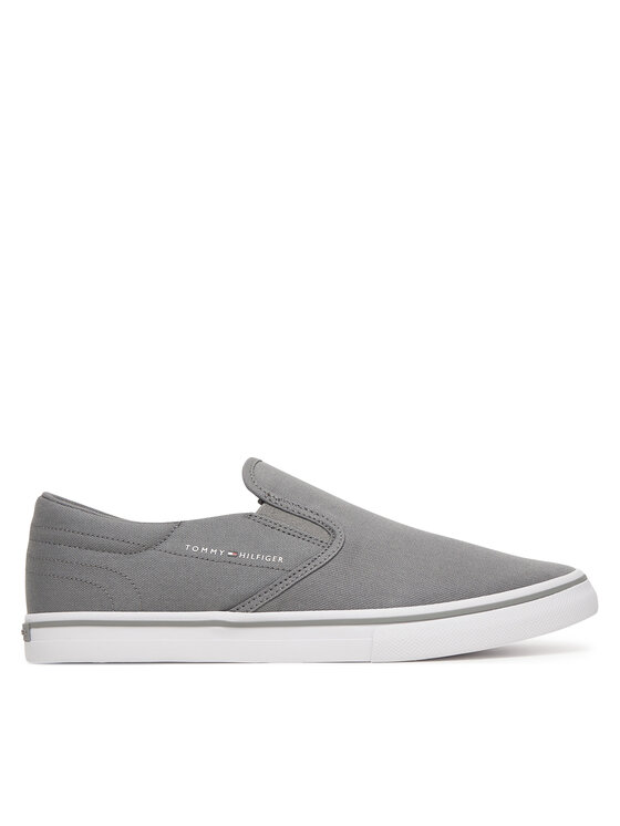 Tommy Hilfiger Tenisice Tommy Hilfiger Vulc Core Slip On FM0FM05689 Siva