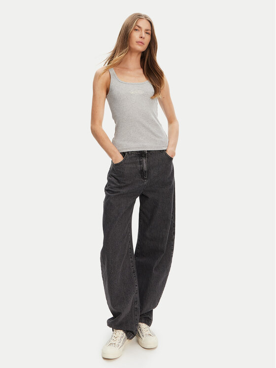 Guess Jeans Guess Jeans Топ W5YP35 KA0H1 Сірий Regular Fit