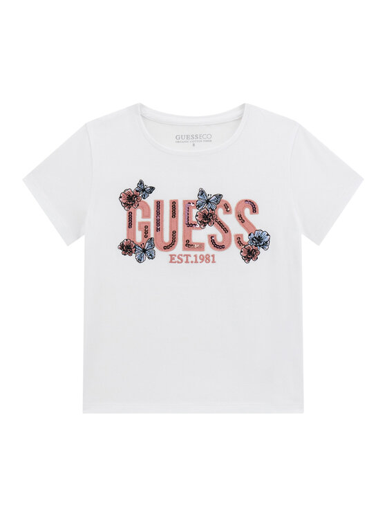 Guess Guess Футболка J6RI34 K6YW4 Білий Regular Fit