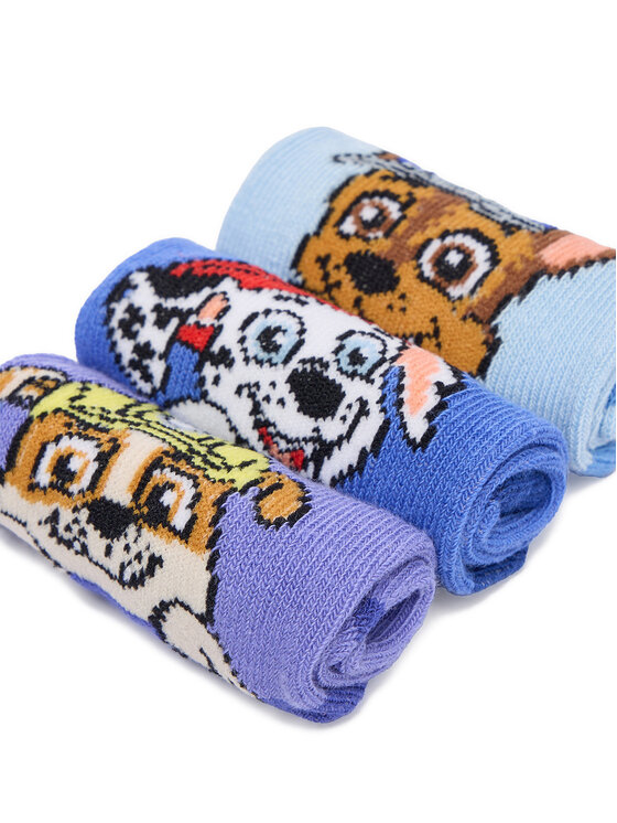 Paw Patrol Șosete lungi Paw Patrol CEO-ACCCS-AW25-330PAW(3-PACK) Albastru