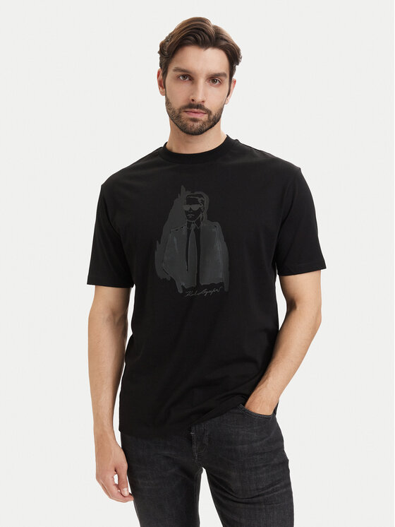KARL LAGERFELD KARL LAGERFELD Camiseta 755143 563225 Negro Regular Fit