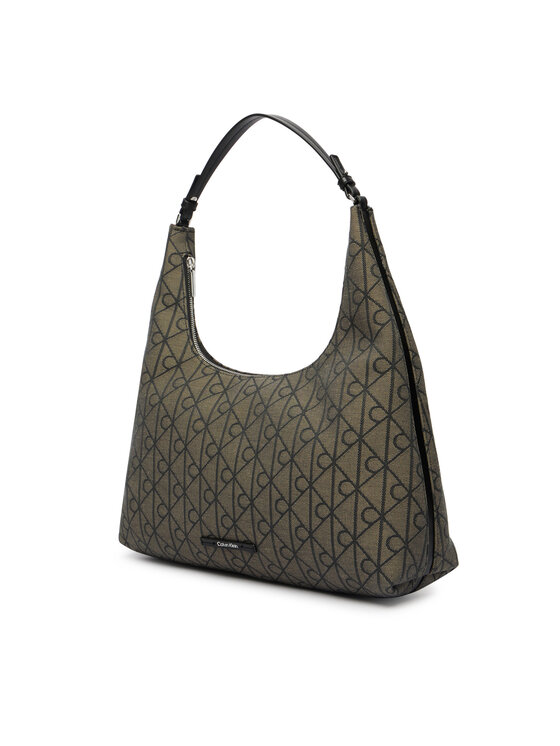 Calvin Klein Ročna torba Calvin Klein Emblem Jacquard LV04F3635G Khaki
