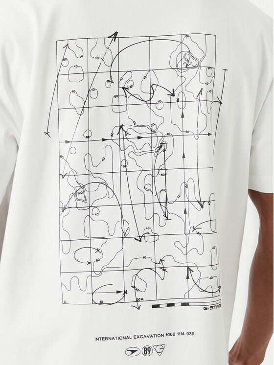 G-Star Raw G-Star Raw Camiseta Back D28884-E385 Blanco Relaxed Fit