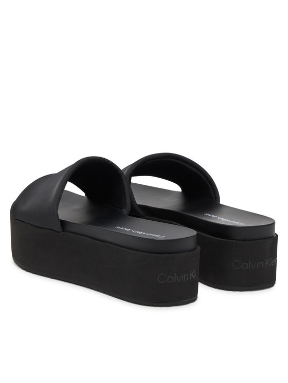 Calvin Klein Jeans Chanclas Calvin Klein Jeans Flatform Sandal Slide In Nylon YW0YW01791 Negro