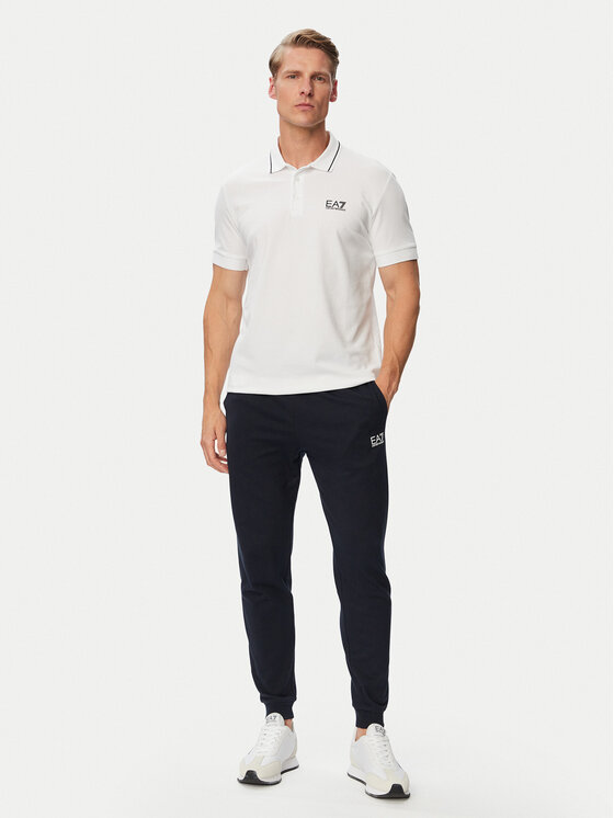EA7 Emporio Armani EA7 Emporio Armani Поло 8NPF16 PJVUZ 1100 Білий Slim Fit