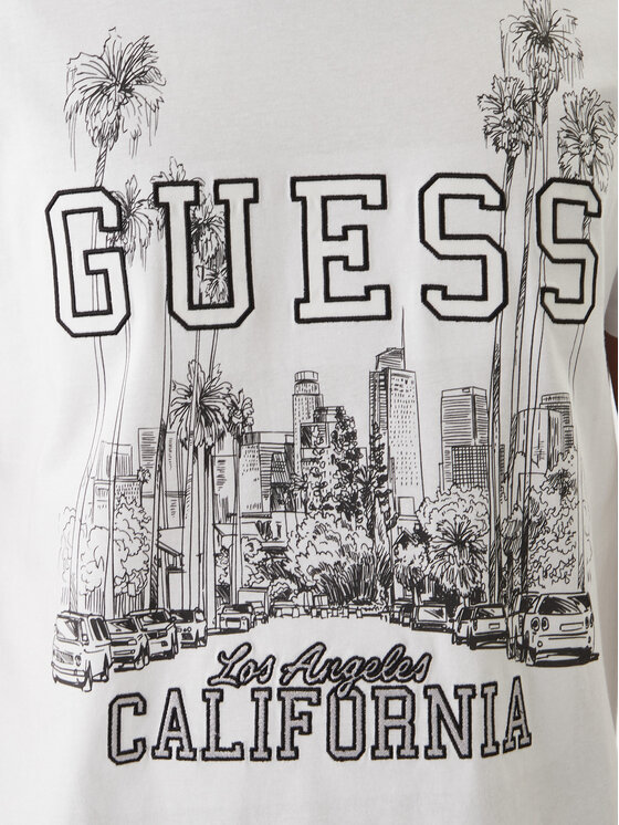 Guess Guess Camiseta M6RI01 I3Z14 Blanco Regular Fit