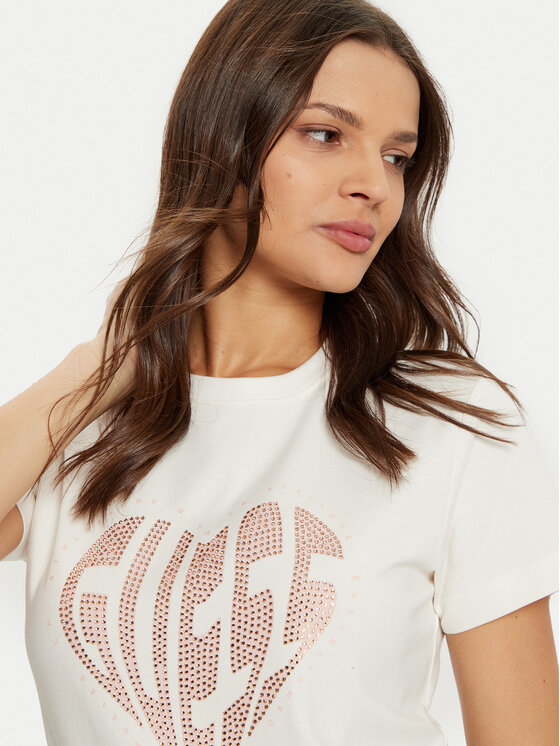 Guess Guess Футболка V5RI08 J1314 Écru Slim Fit
