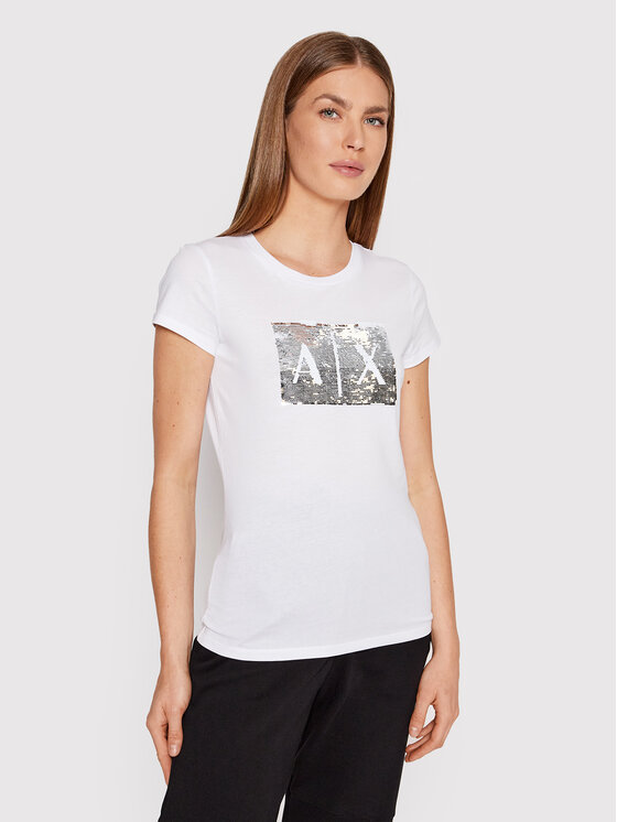 Armani Exchange Armani Exchange Футболка 8NYTDL YJ73Z 6110 Білий Slim Fit