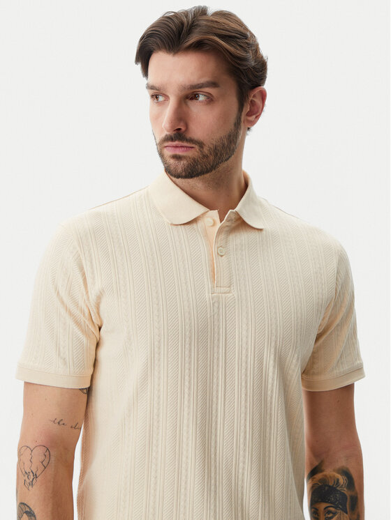 Selected Homme Selected Homme Поло 16094575 Бежевий Regular Fit