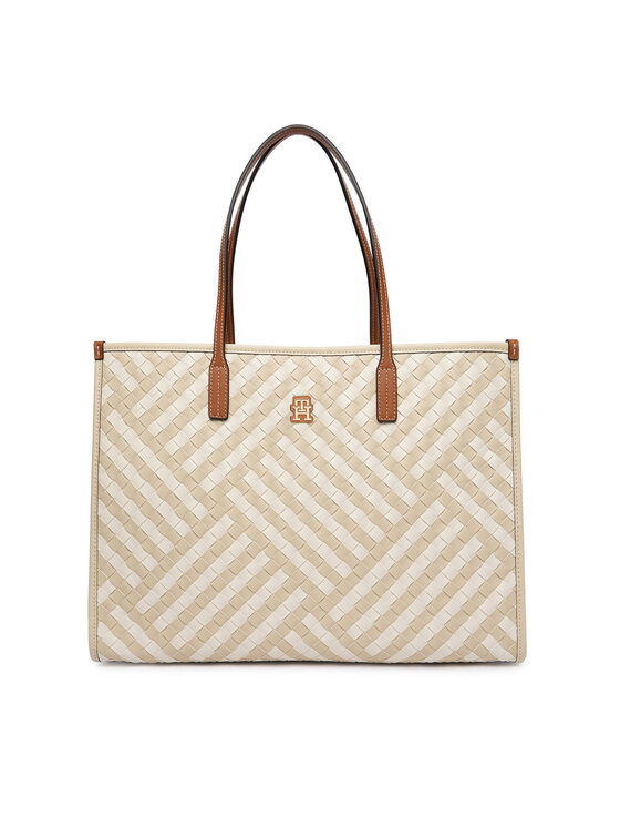 Tommy Hilfiger Τσάντα Tommy Hilfiger Th City Tote AW0AW18394 Μπεζ