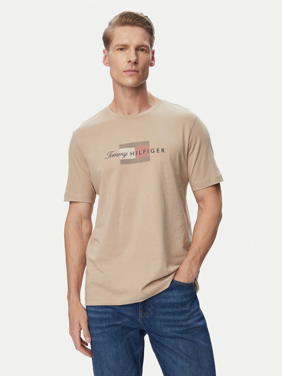Tommy Hilfiger Tommy Hilfiger Camiseta MW0MW43226 Beis Regular Fit